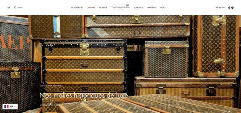Capture du site The Vintage Traveler, réalisation DICREA