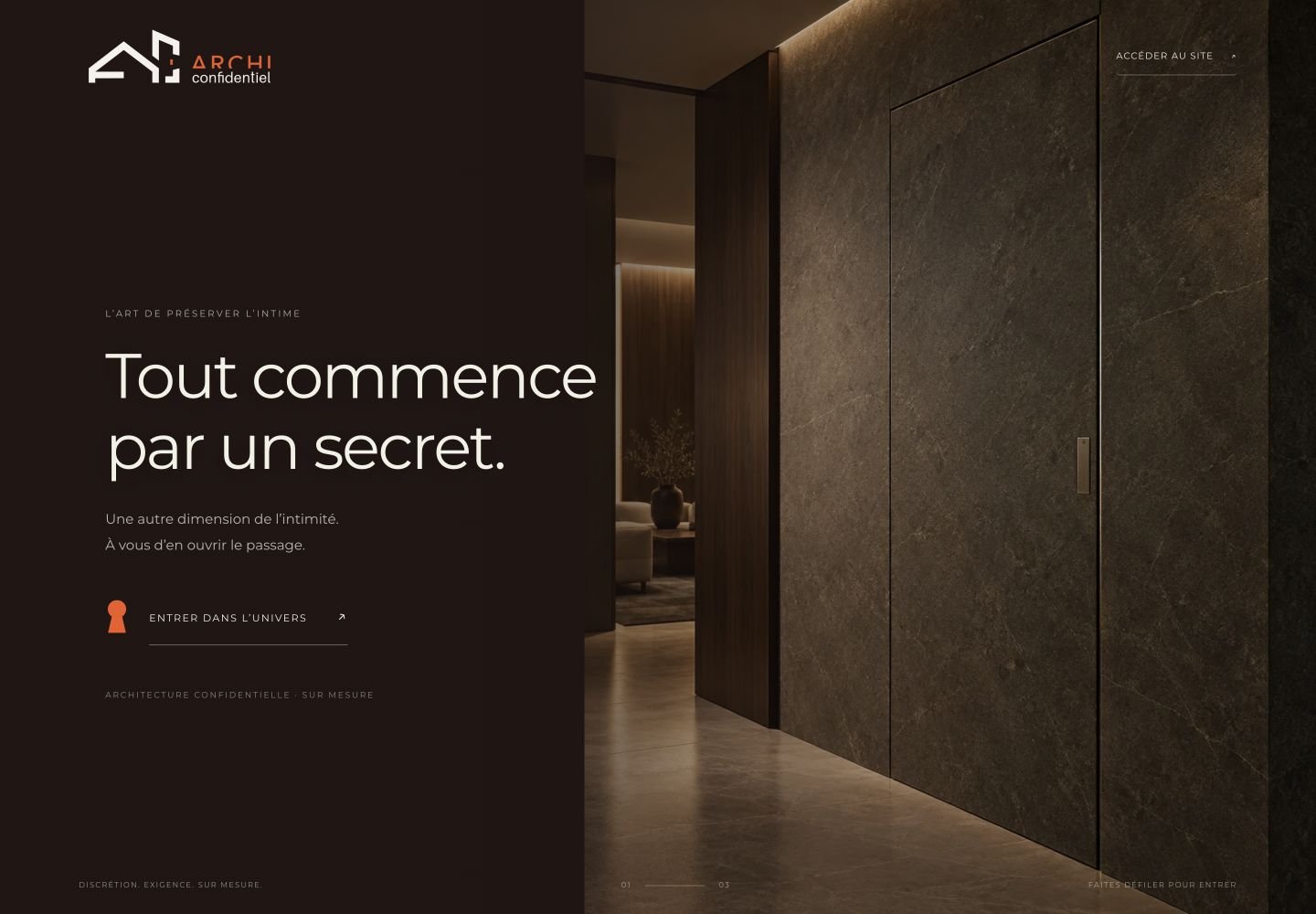 Visuel du projet Archi Confidentiel