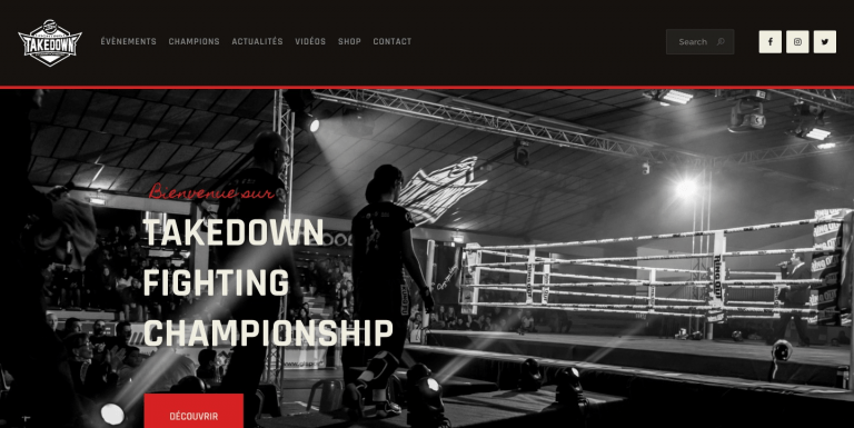 TAKEDOWN FC - création de site event