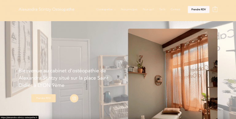 https://alexandra-stintzy-osteopathe.fr/ - site vitrine