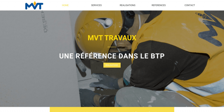 GROUPE MVT - site web construction