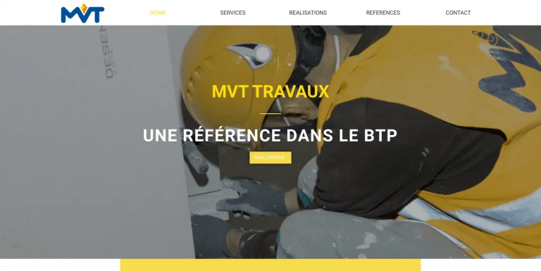 GROUPE MVT - site web construction
