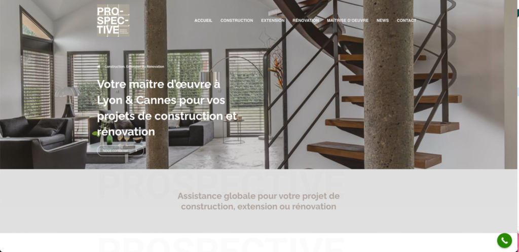 Création site web maitre d'oeuvre architecte my prospective lyon