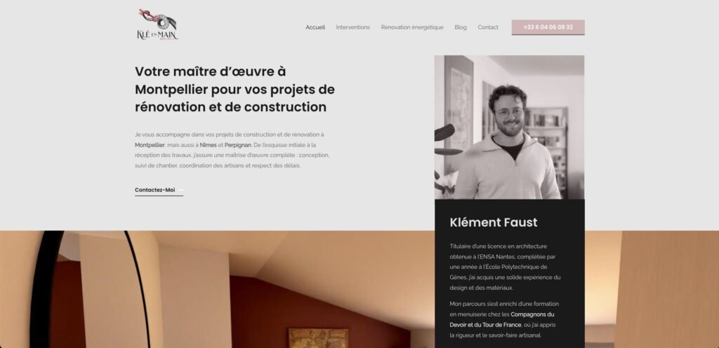 Création site internet maitre d'oeuvre à Montpellier lier klé en main