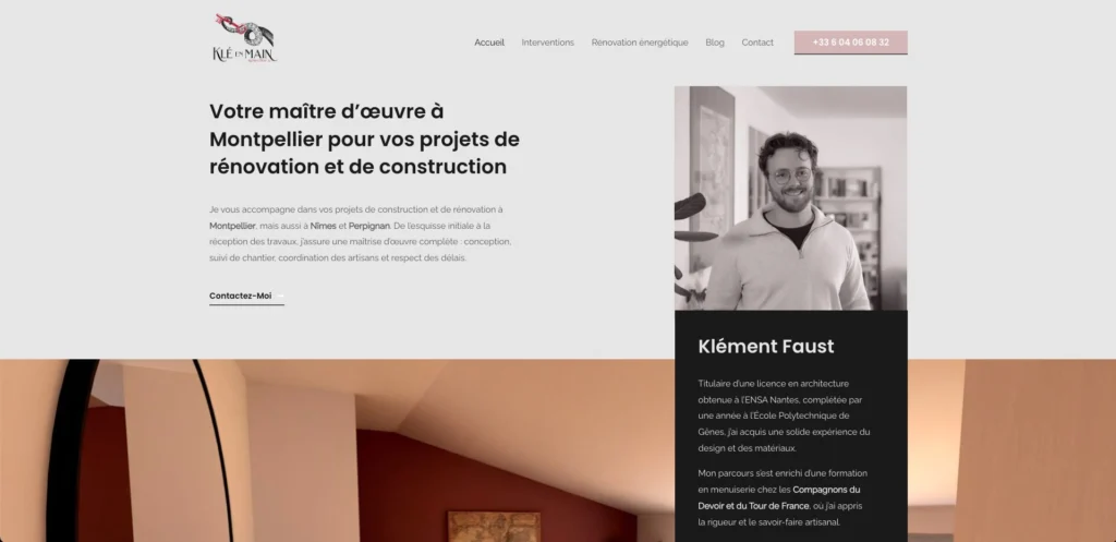 Création site internet maitre d'oeuvre à Montpellier lier klé en main