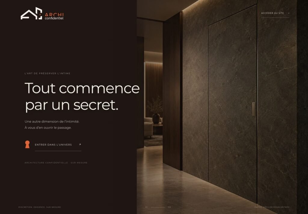 Capture du site Archi Confidentiel.