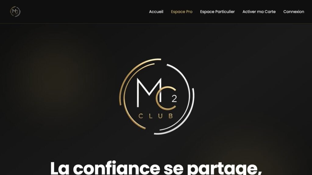 Capture du site Club MC2 Énergies.