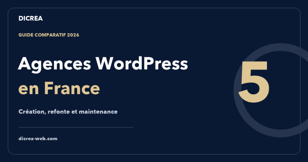5 agences WordPress en France : comparatif 2026 par DICREA