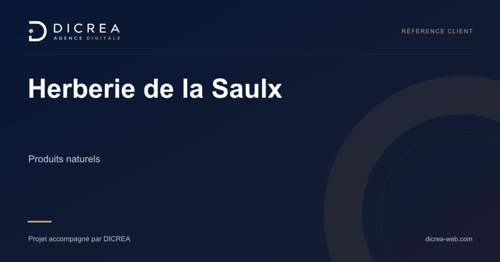 Projet Herberie de la Saulx — Produits naturels. Visuel de présentation DICREA.