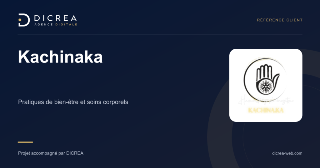 Projet Kachinaka — Pratiques de bien-être et soins corporels. Visuel de présentation DICREA.